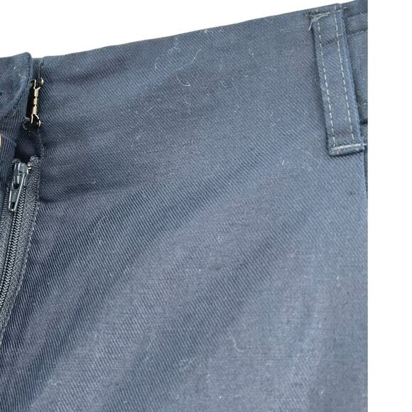 J. Mclaughlin Ebba Shorts Linen Blend Twill Pleated Navy Blue Size US 8 - Picture 4 of 12